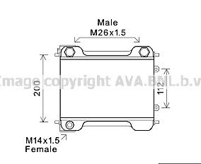 AVA QUALITY COOLING ms3537 -  масляный радиатор, двигательное масло